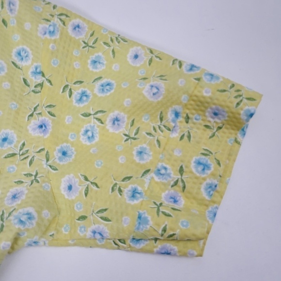 *Free With Purchase* 90s waffle t-shirt pyjama blouse pj's button down - Picture 8 of 13